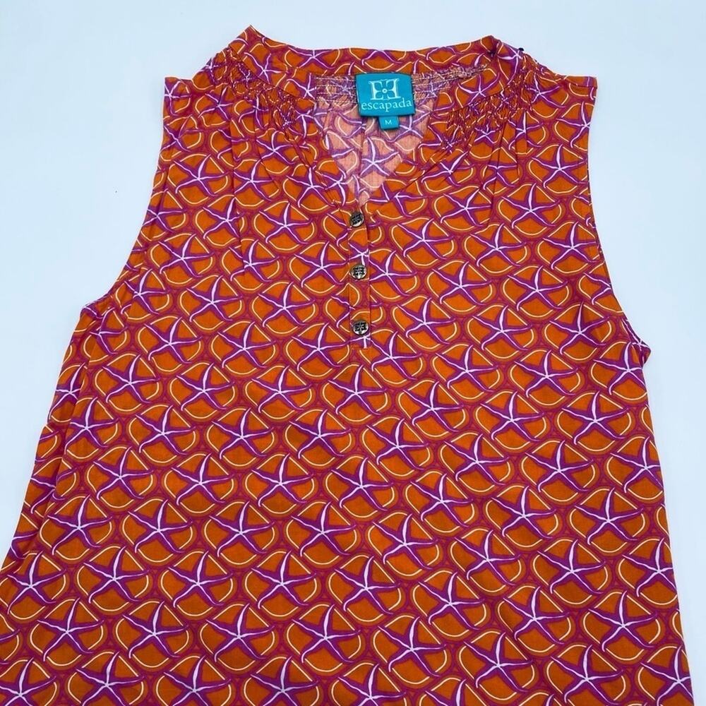 Escapada Pink & Orange Starfish Coastal Resortwear Tank Top - Medium